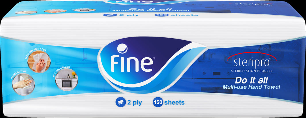 Fine Hand Towel Multi Use Nylon 150 Sheets 2 PLY (20Pcs)