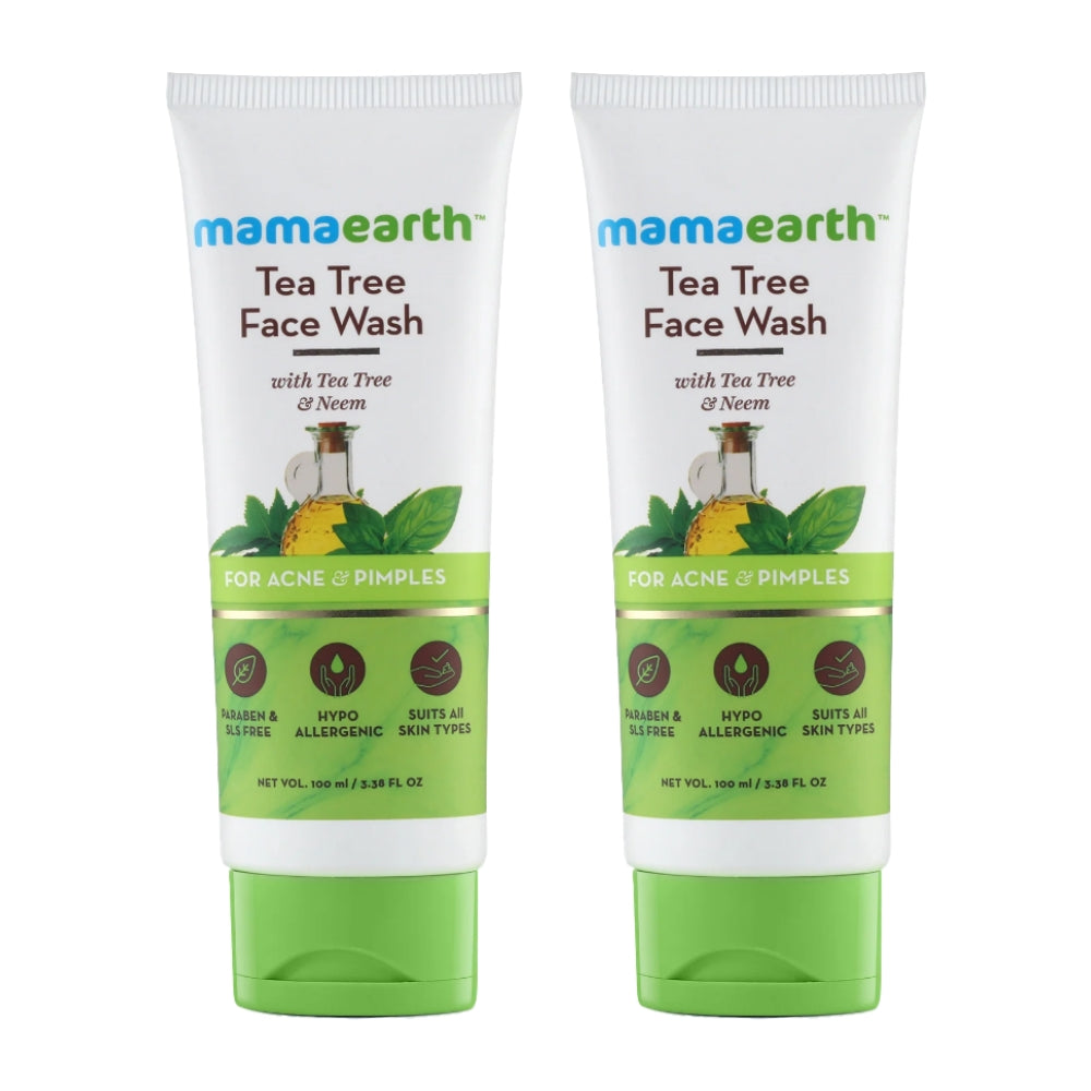 Mama Earth Tea Tree Facewash 100ml (Pack of 2)
