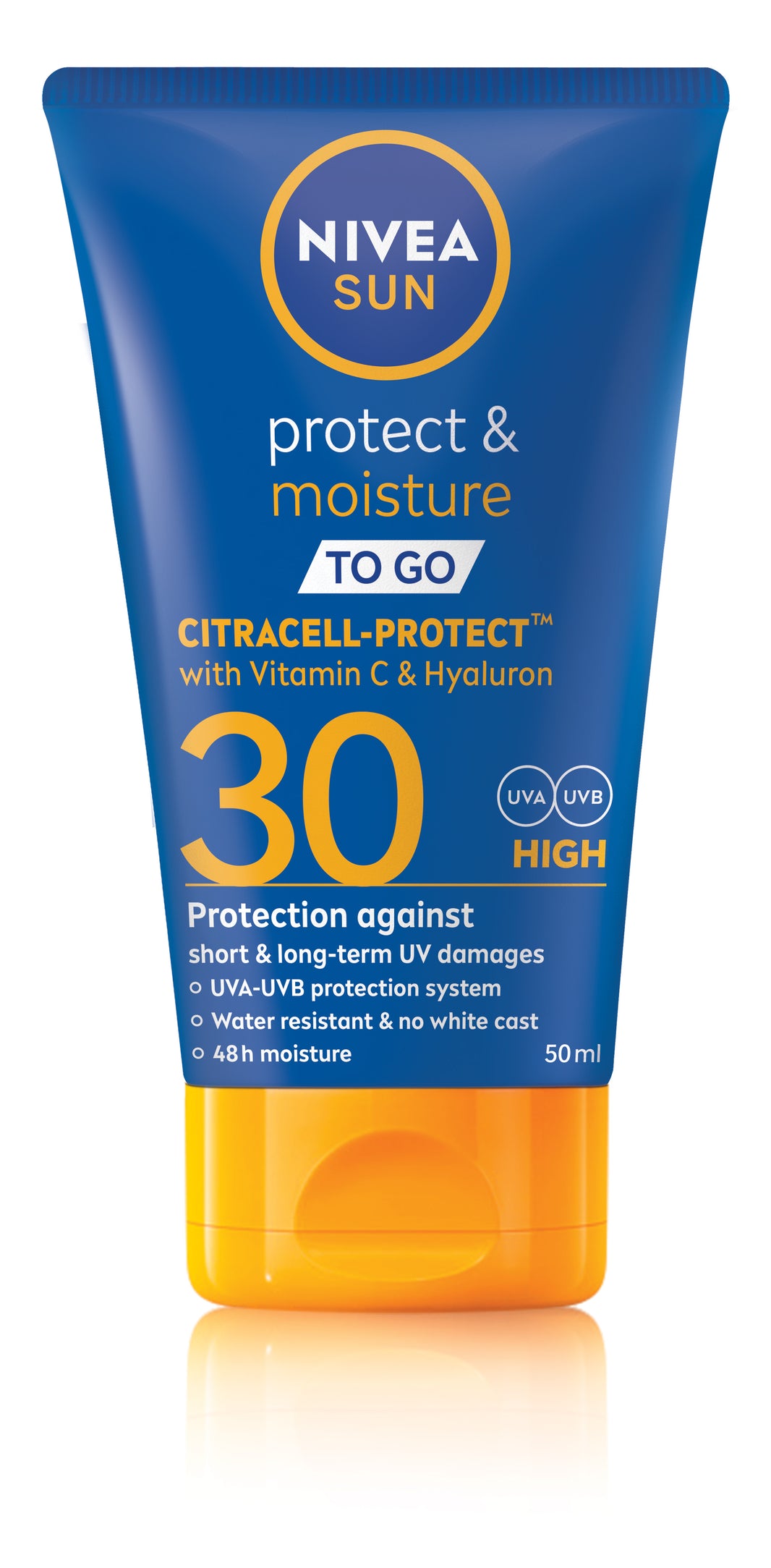 Nivea Sun Protect and Moisture To Go Tube SPF30 50Ml (Pack of 3)