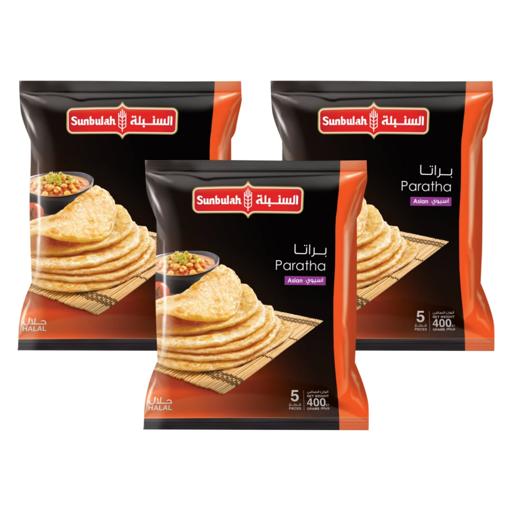 Sunbulah Asian Paratha 400 Gm (Pack of 3)