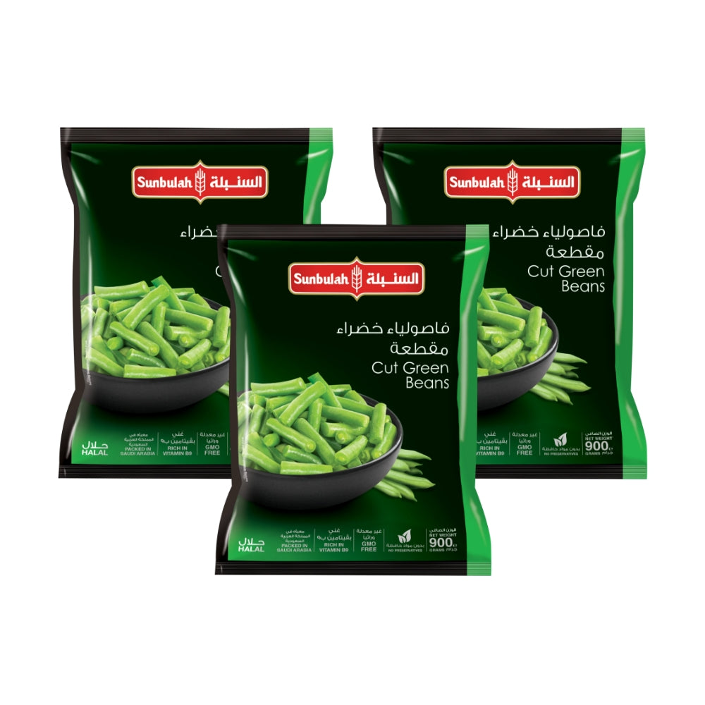 Sunbulah Cut Green Beans 900g (Pack of 3)