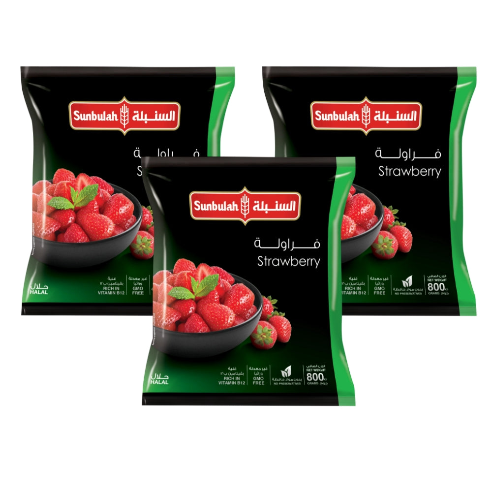 Sunbulah Strawberry 800g (Pack of 3)