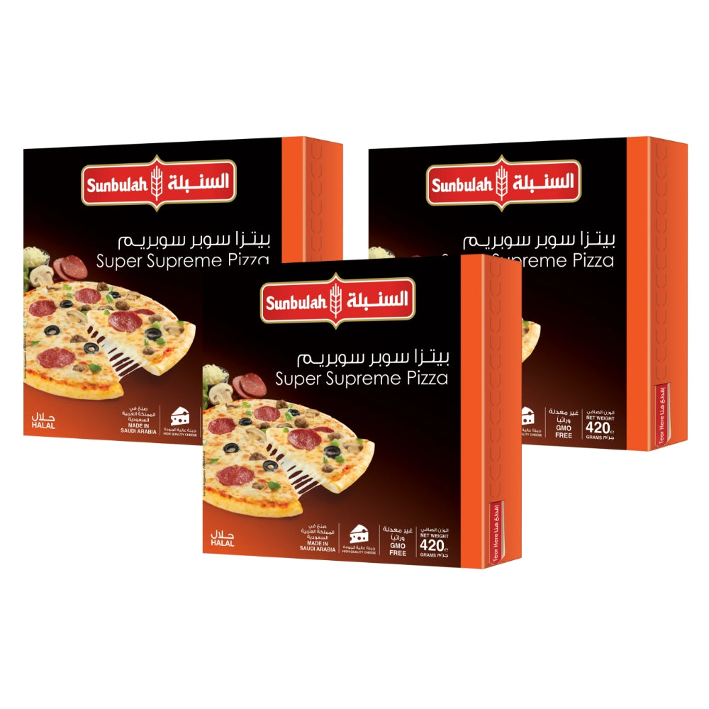 Sunbulah Super Supreme Pizza 420g (Pack of 3)