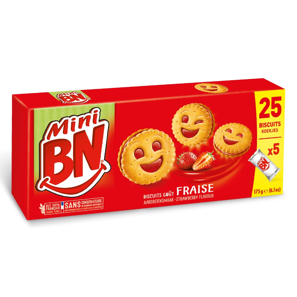 BN Biscuit Mini Strawberry 175g (Pack of 2)