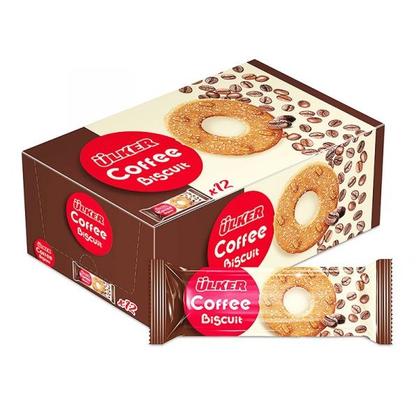 Ulker Coffee Biscuit 58g  (Pack Of 12 Pieces)