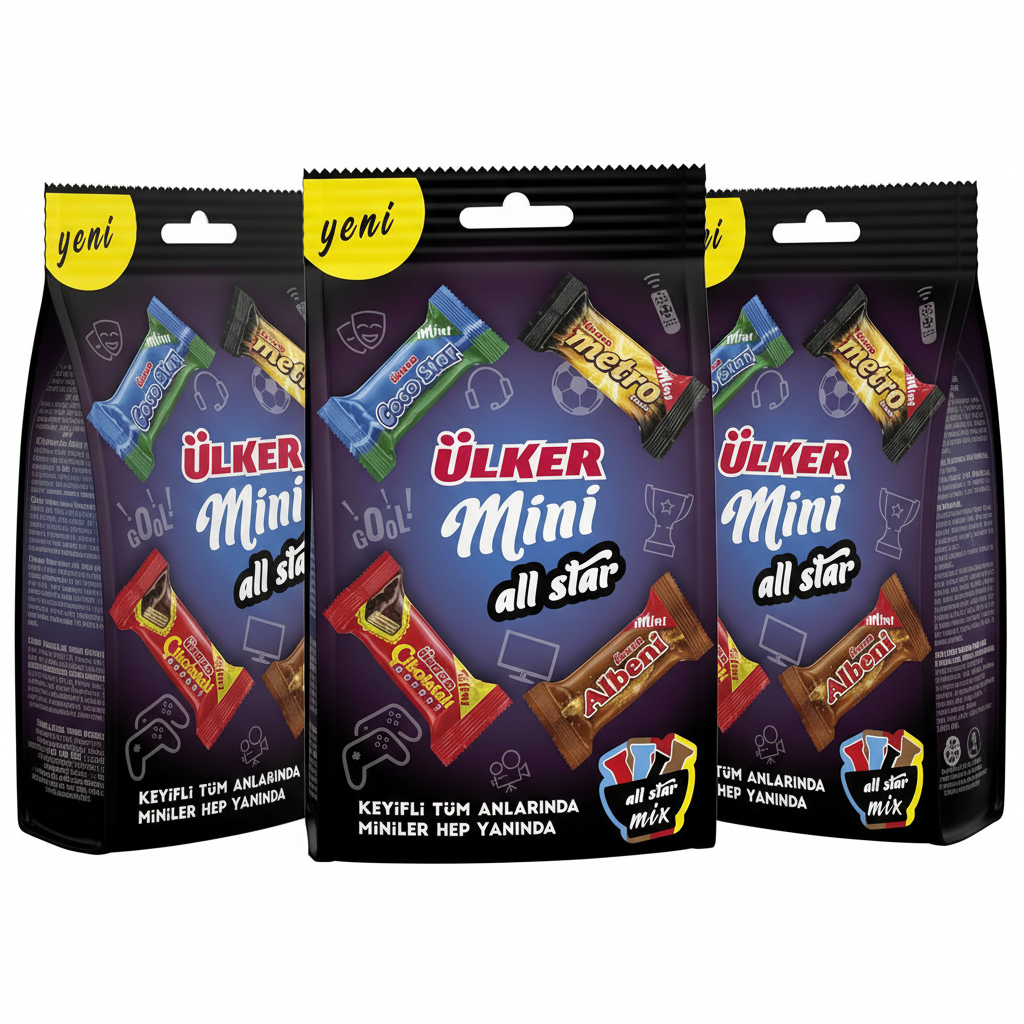 ULKER  IKR MINI ALL STAR PAKETI 91G (Pack of 3)