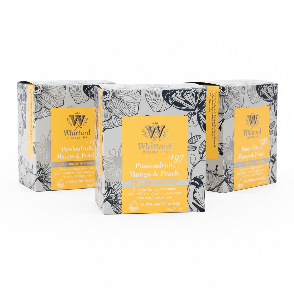 Cold Brew Passionfruit, Mango & Peach Infusion Pyramid Teabags (Pack of 3)