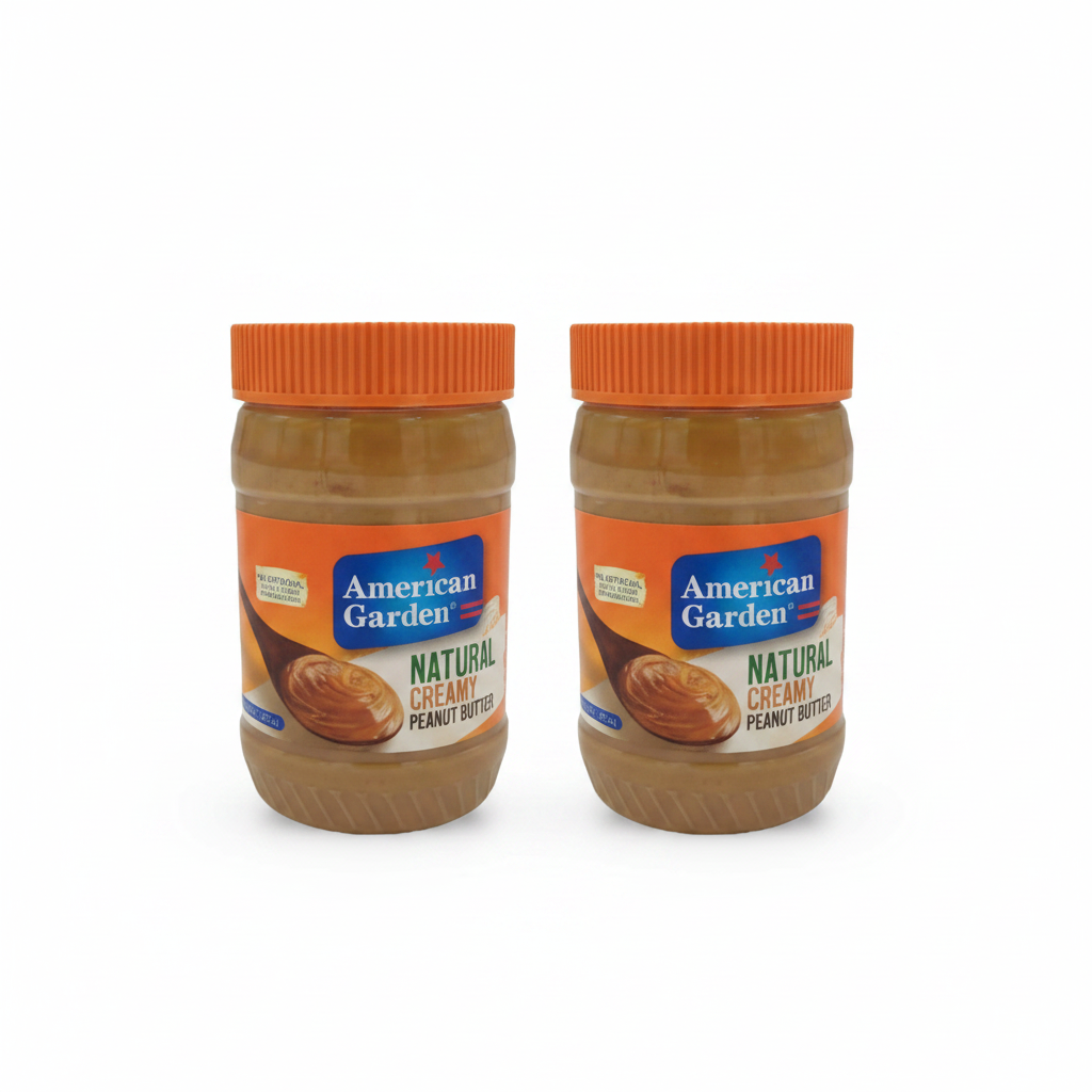 حديقة أمريكان غاردن طبيعية زبدة الفول السوداني 450G (حزمة من 6)