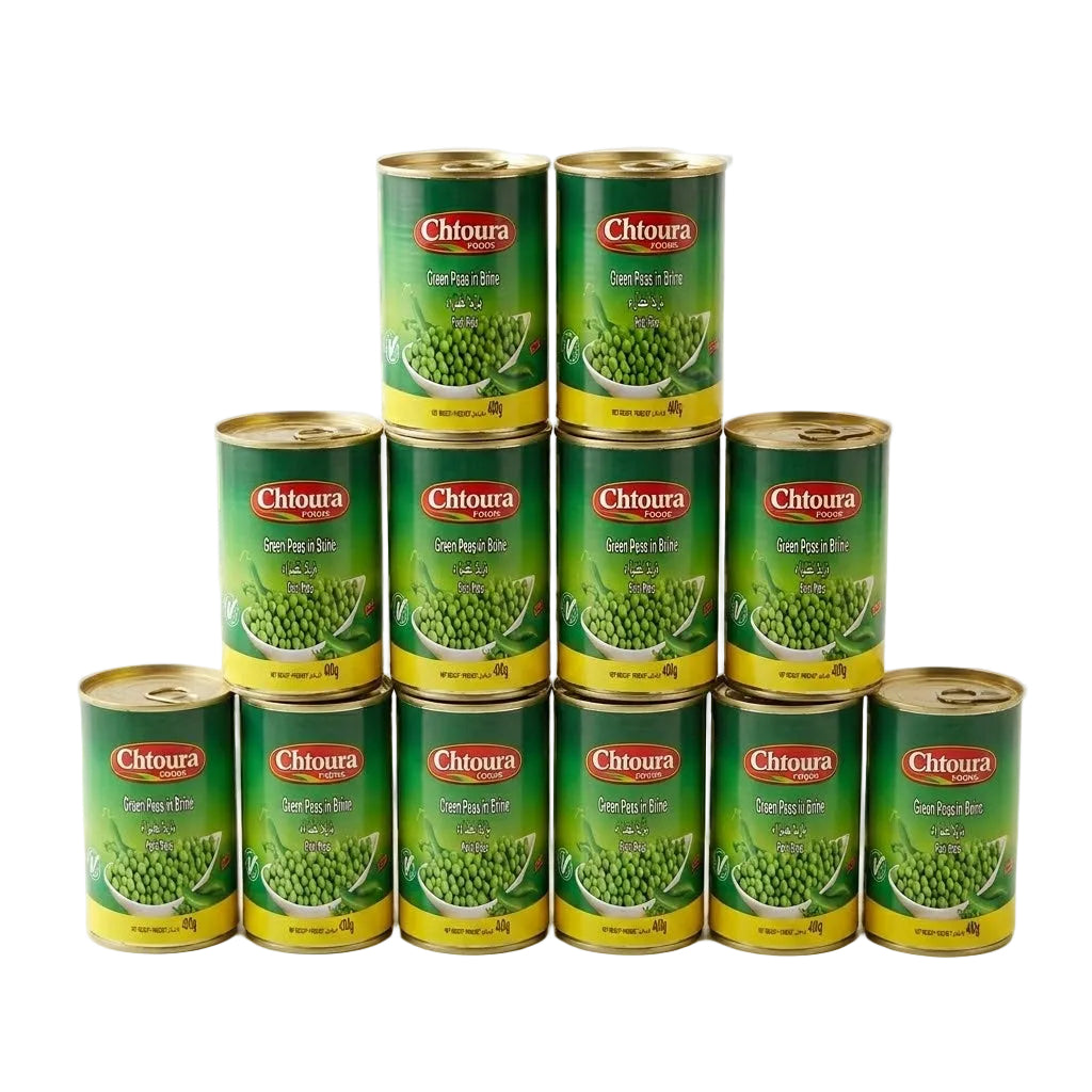 CHTOURA GREEN PEAS  4X400g (Total 12pcs)
