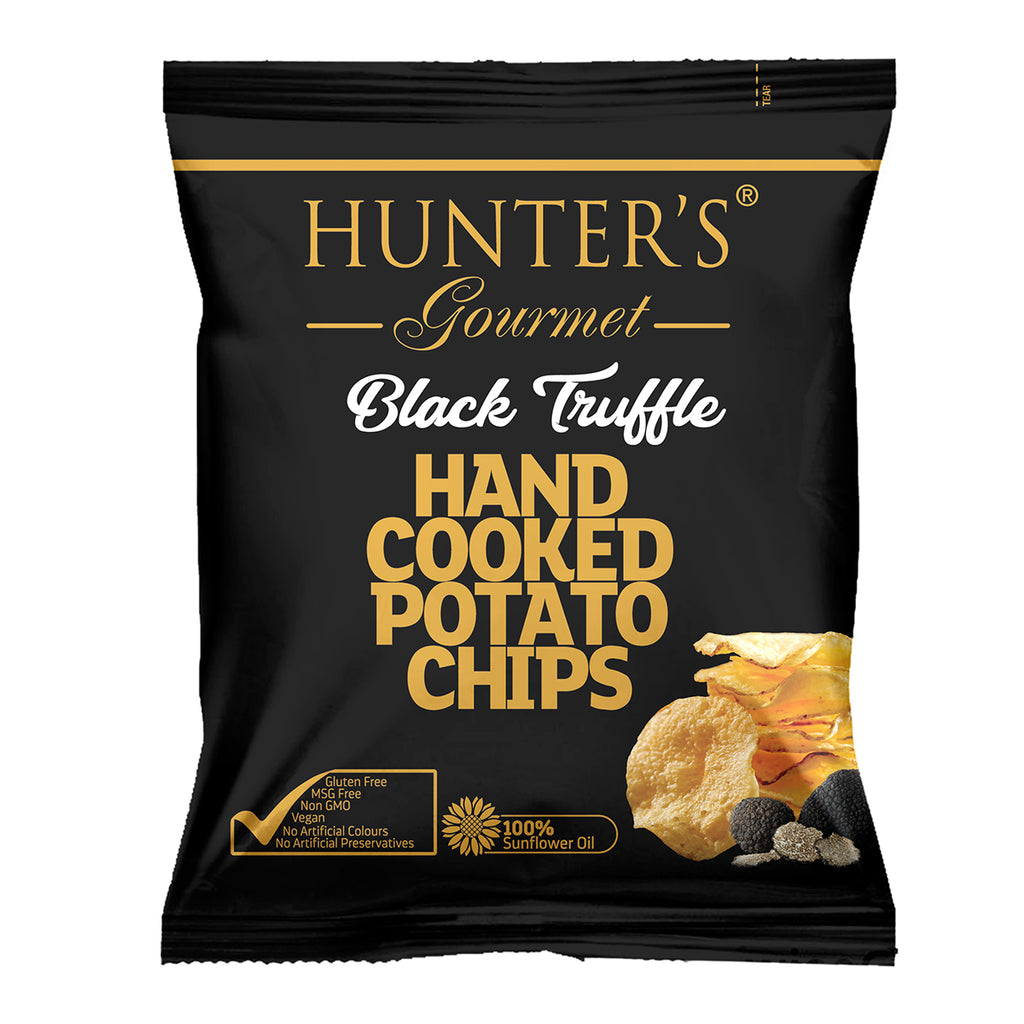 Hunter's Hand Cooked Potato Chips Black Truffle Pouch 40g (Pack of 6)