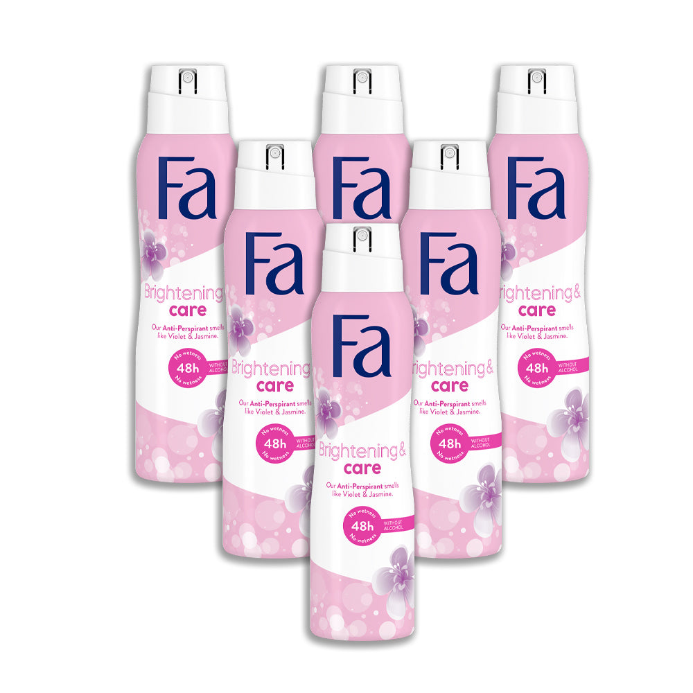 Fa Deo Spray Whitening & Care 150ml (Pack of 6)