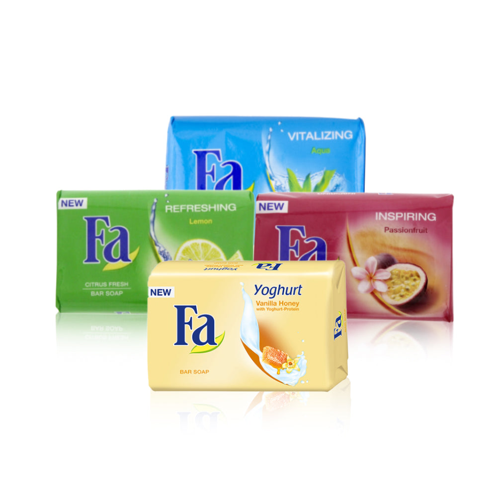 Fa Bar Soap Variety Pack (3 of Each - Total 12 Pieces)