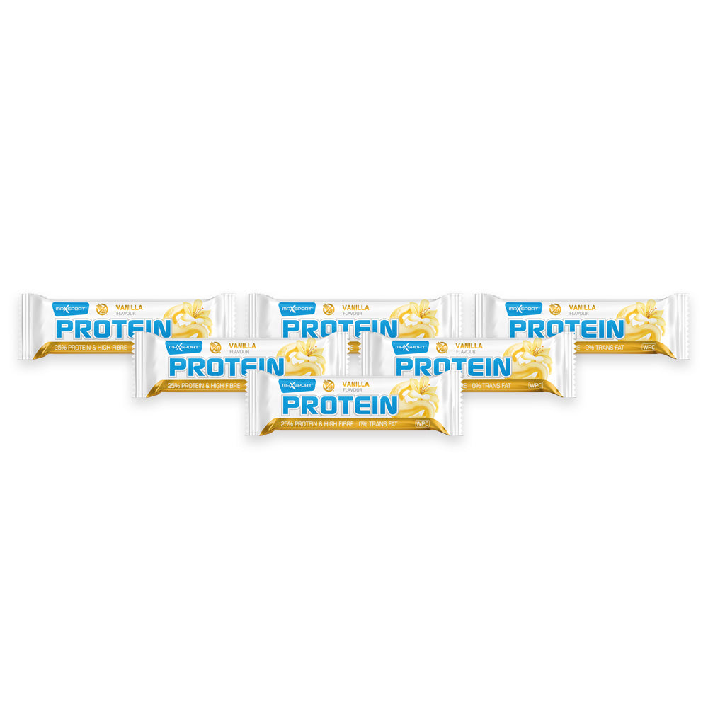 Maxsport Gluten Free Protein Bar - Vanilla 60g (Pack of 6)