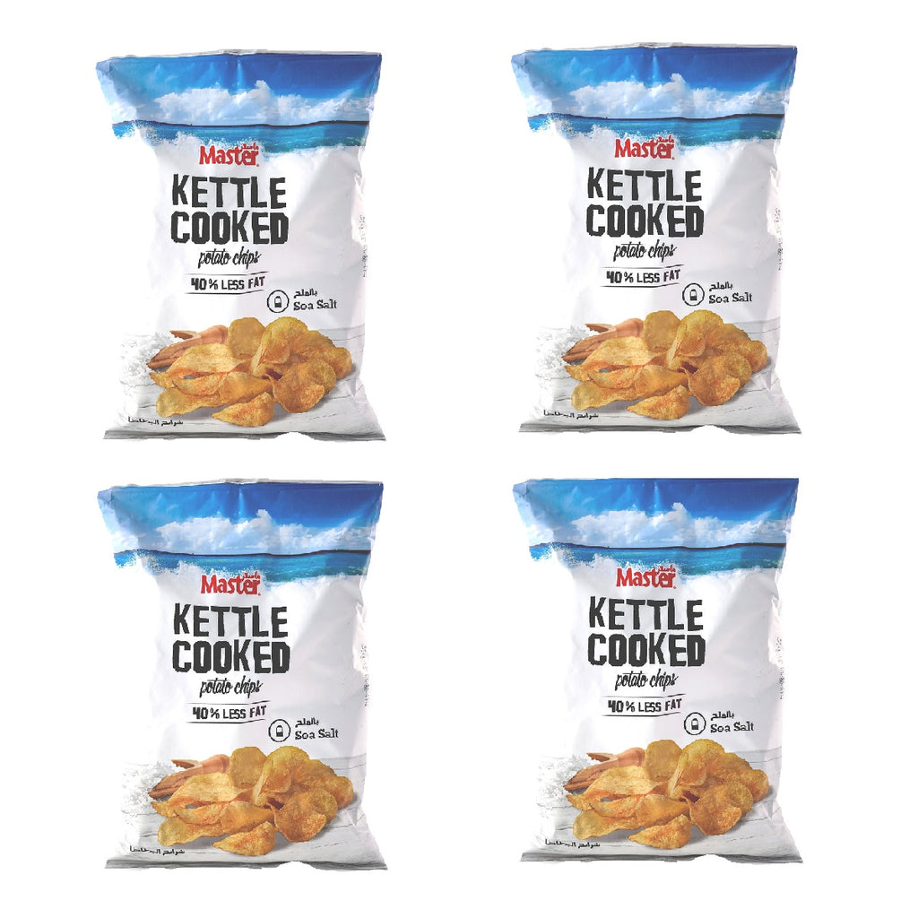 Master Kettle Cooked Potato Chips Sea Salt 170g (Pack of 4)