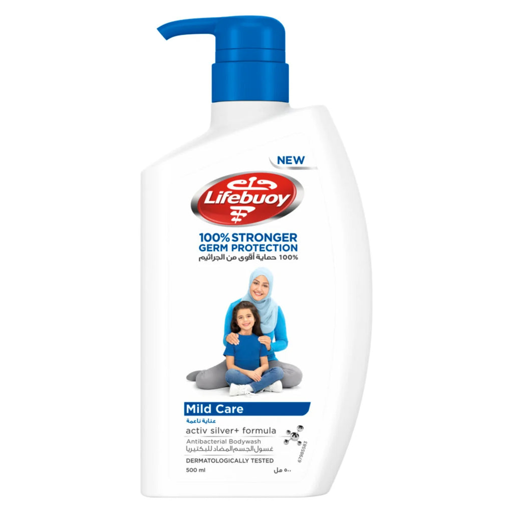 Lifebuoy Antibacterial Mild Care Body Wash 500ml (Pack of 3)
