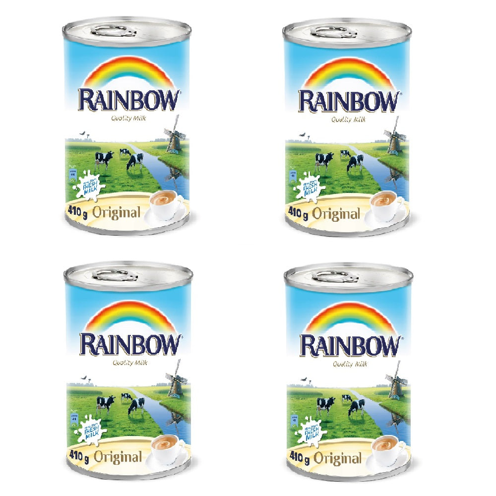 Rainbow Evaporated Milk 410g (Pack of 4)