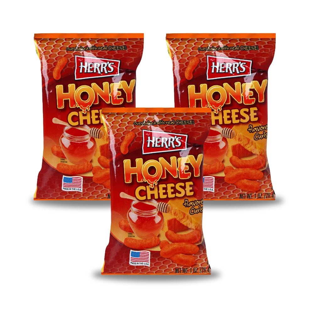Herr's Honey Cheese Curl 6.5Oz (Pack of 3)