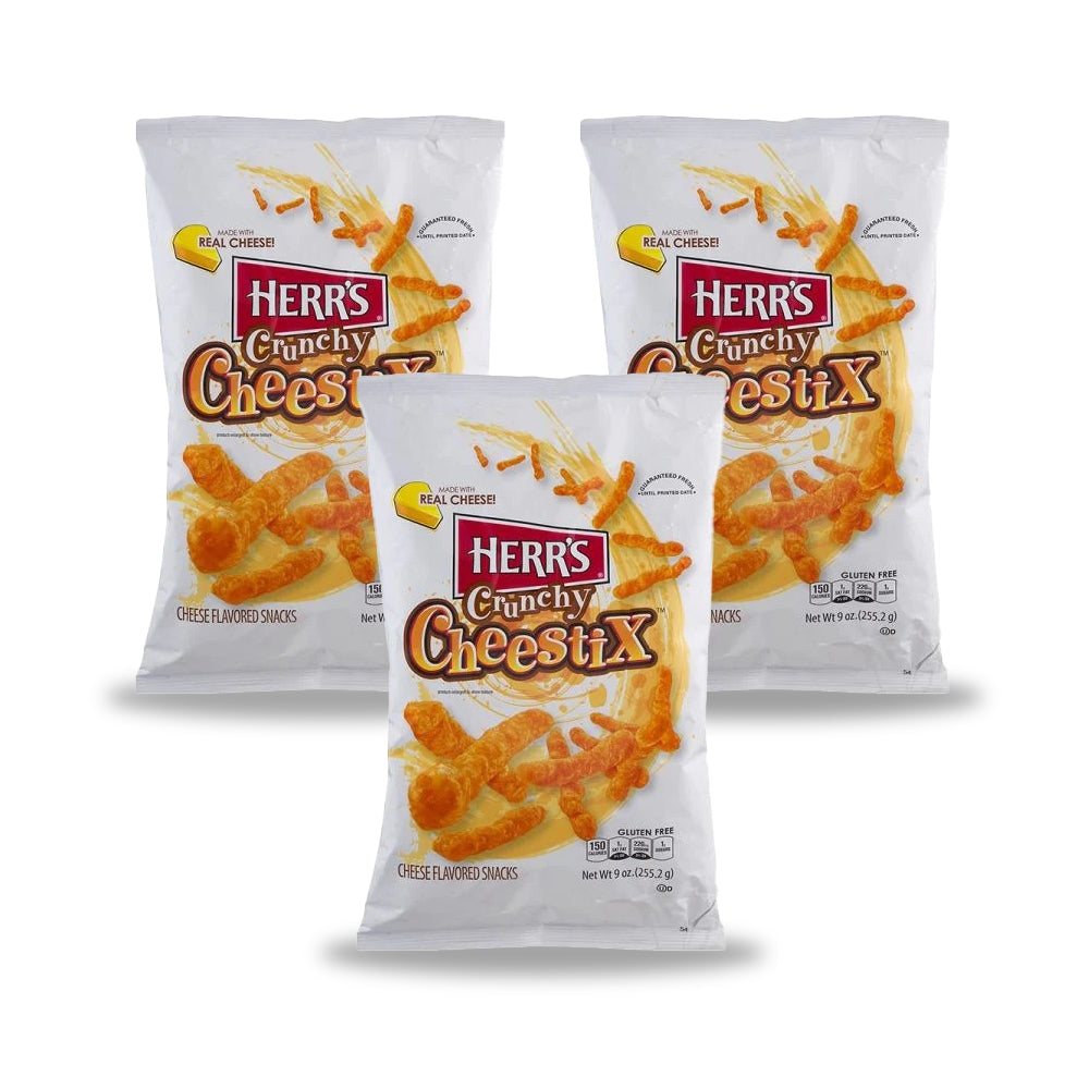 Herr's Crunchy Cheese Stix 8Oz (Pack of 3)