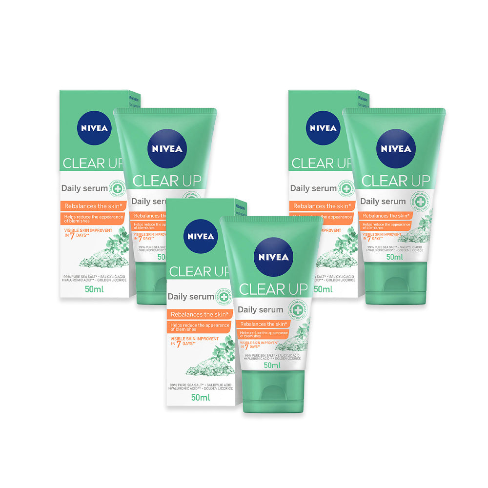 Nivea Face Clear Up Daily Serum 50ml (حزمة 3)