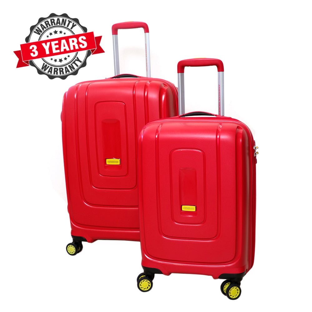 American Tourister Lightrax Hard Luggage Red 2 Pieces Set ( 55 cm + 69 cm)
