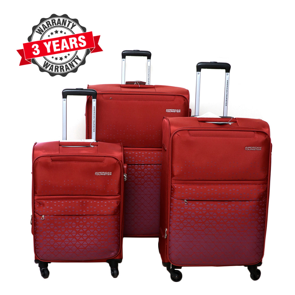 American Tourister Bradford Soft Luggage Rust 3 Pieces Set ( 55 cm + 68 cm + 79 cm)