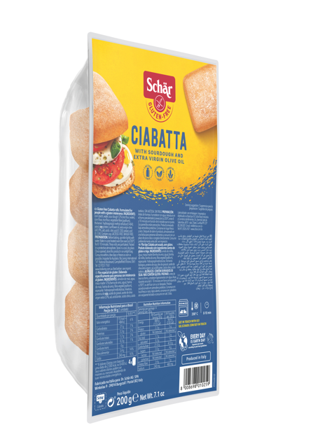 Schar Ciabatta Bread 200g (حزمة 3)