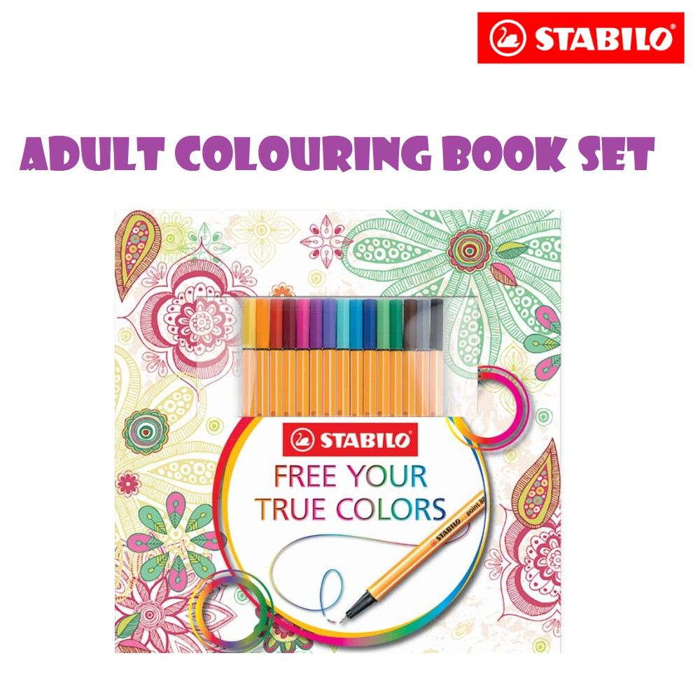 Stabilo point 88 Fineliner Pens Anti-Stress Kits for Adult Colouring-Pack of 2