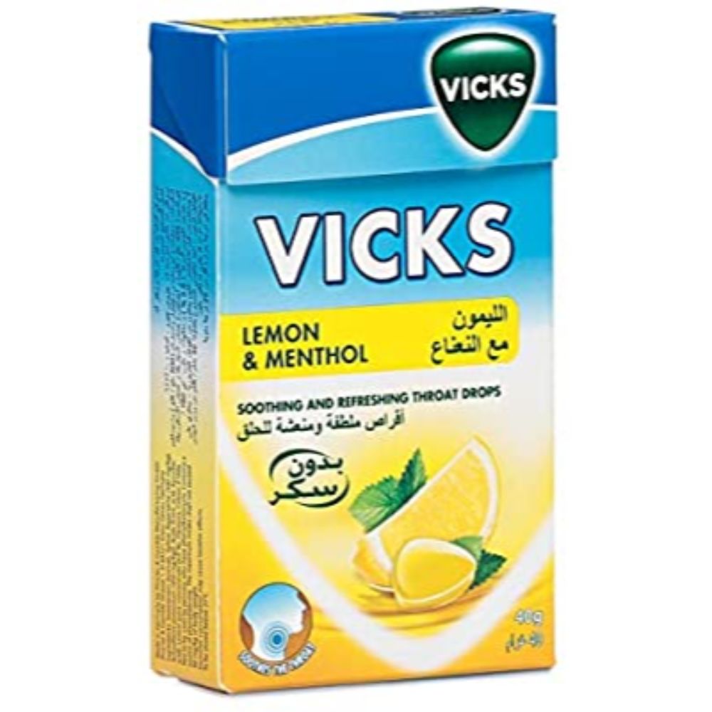 Vicks Soothing Throat Drops Lemon 40 Gm (Pack Of 10) - Billjumla.com