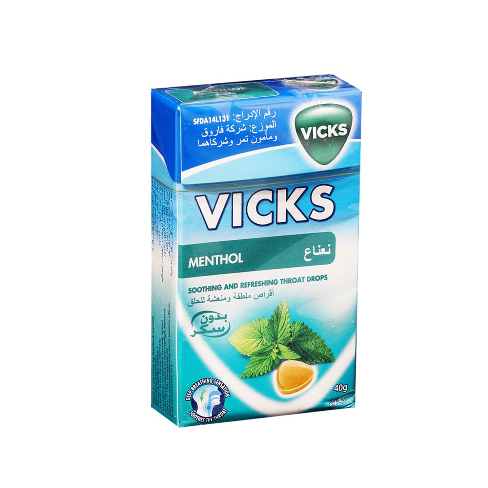 Vicks Soothing Throat Drops Menthol 40 Gm (Pack Of 10)