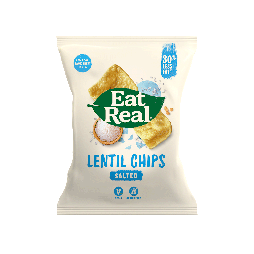 Eat Real Lentil Chips Sea Salt 113g Gluten Free (Pack of 6)