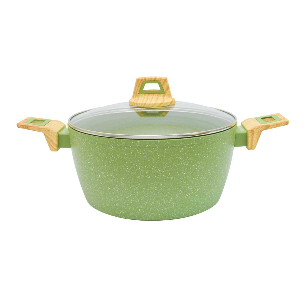 Royal Blue Amercook Olive Stone Casserole With Glass Lid 24 cm