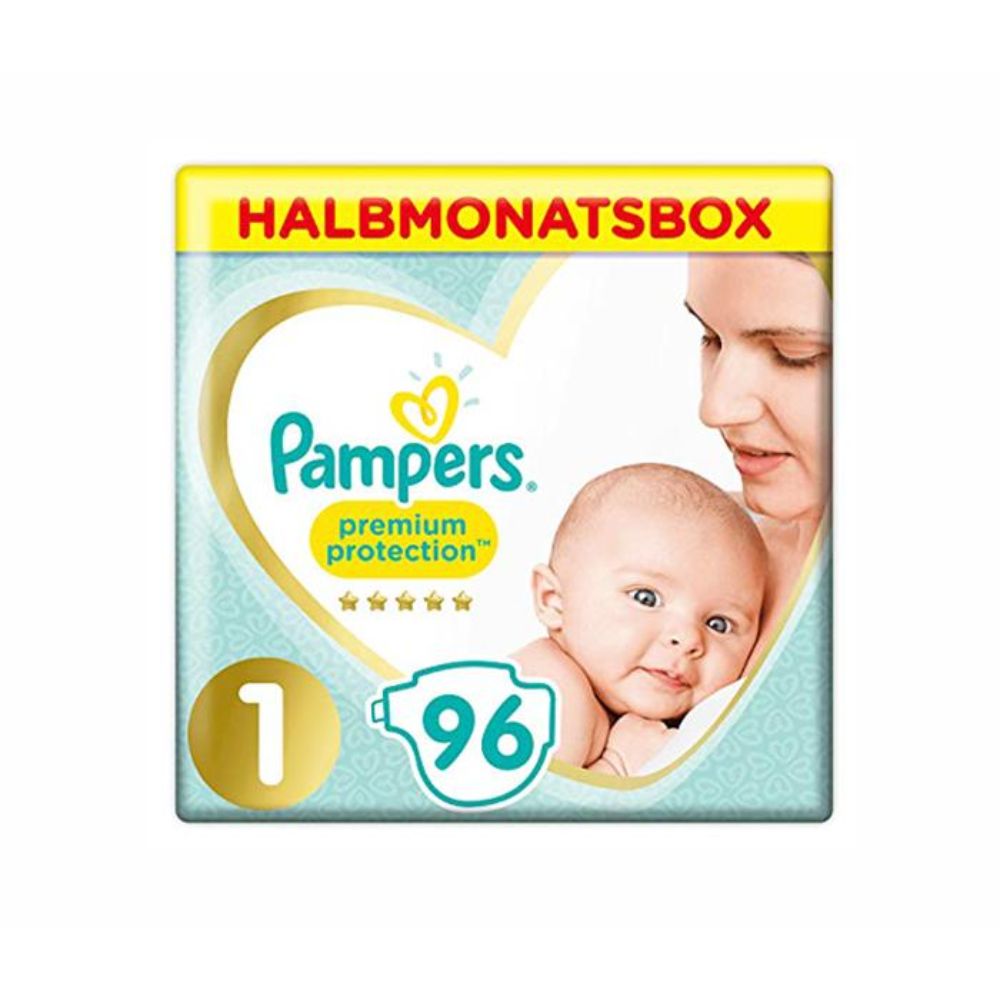 Pampers Premium Protection Diapers Size1 (2-5 kg) - 96 Pieces - Billjumla.com