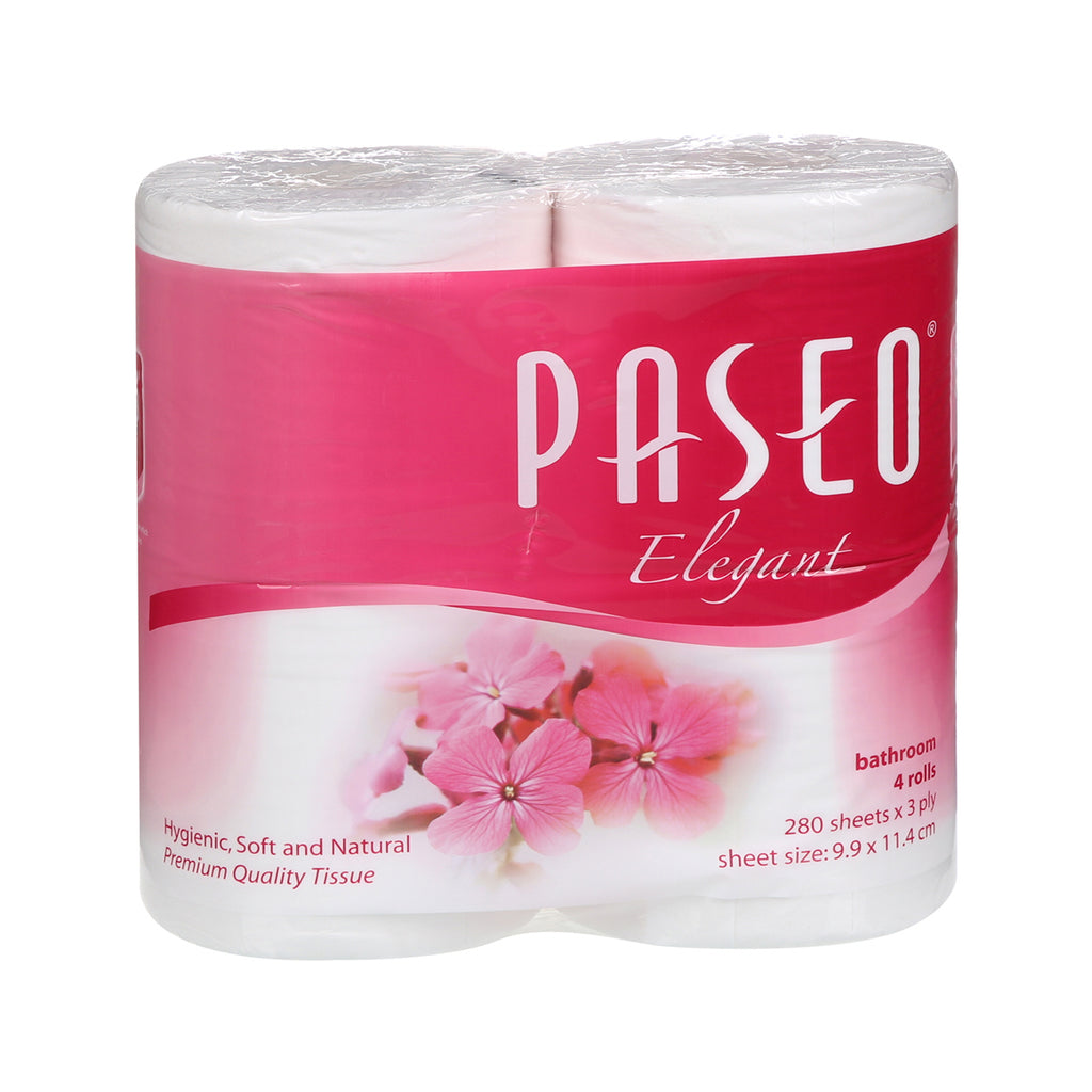Paseo Toilet Roll 3Ply 280'sheets - Total 48 Rolls