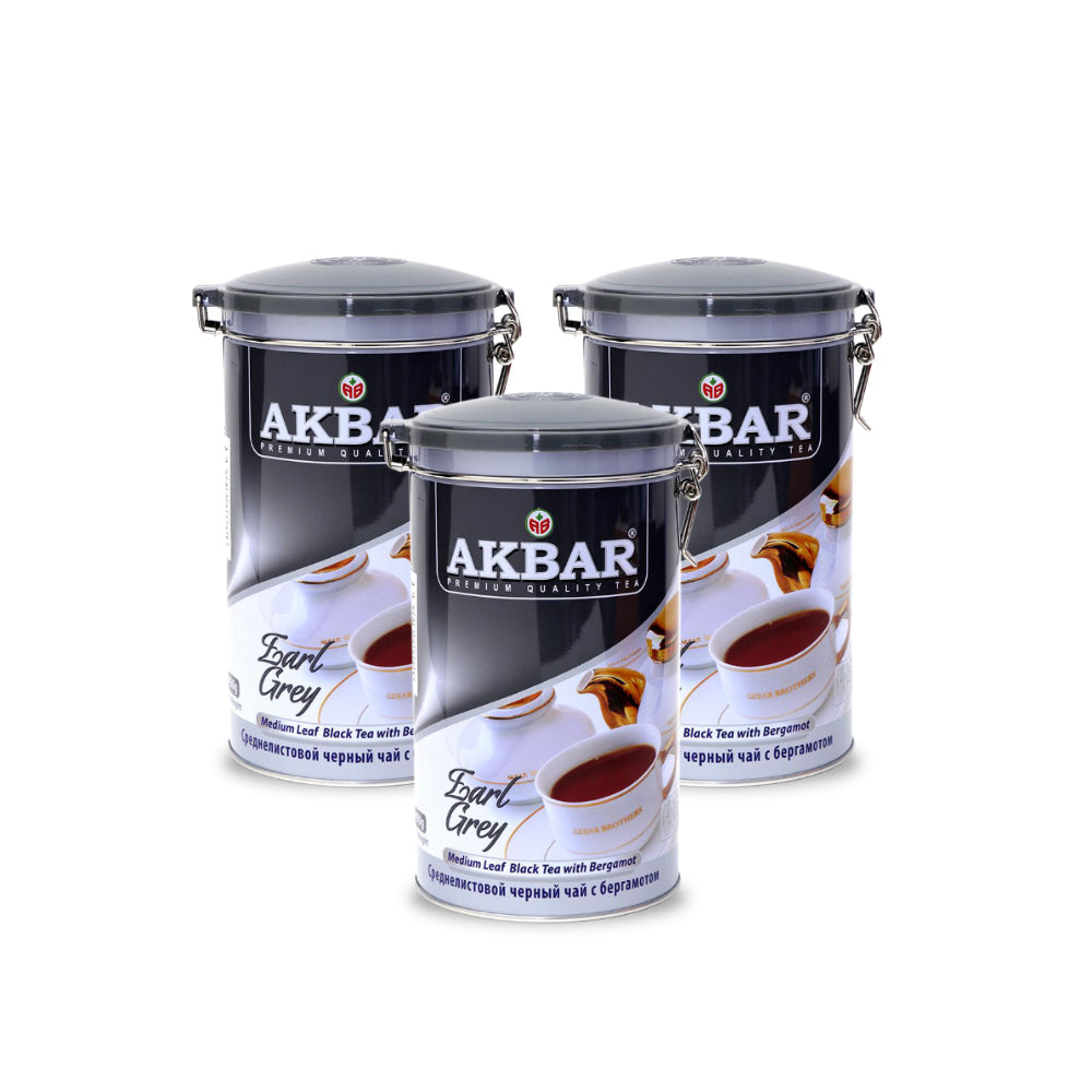 Akbar Premium Earl Grey Tin 450g (Pack of 3)