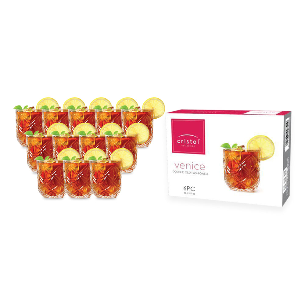 Cristal Venice Double Old Fashioned Glass 300ml - (Pack of 12)