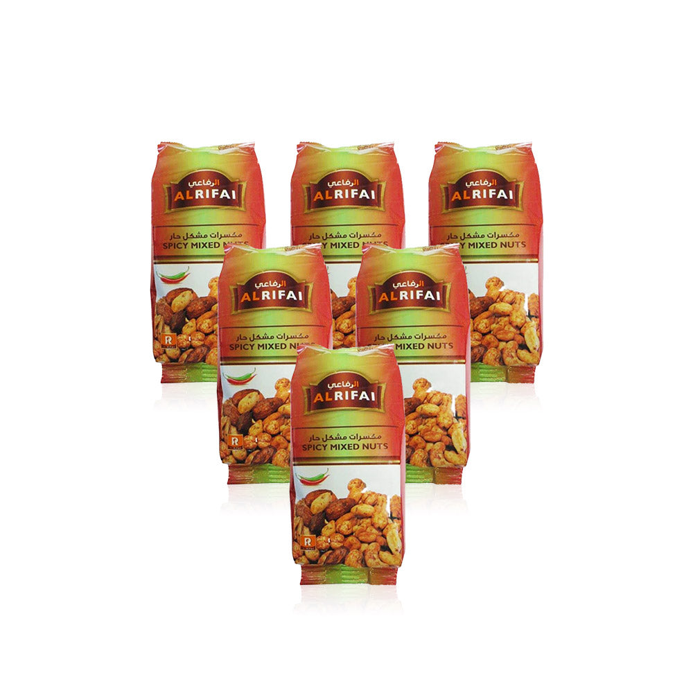 Al Rifai Spicy Mixed Nuts 160g - (Pack Of 6 Pieces)