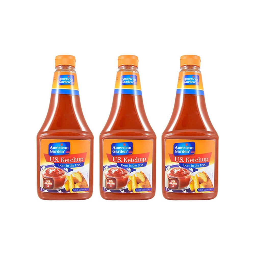 American Garden Tomato Ketchup Squeeze 1020G (Pack Of 3)