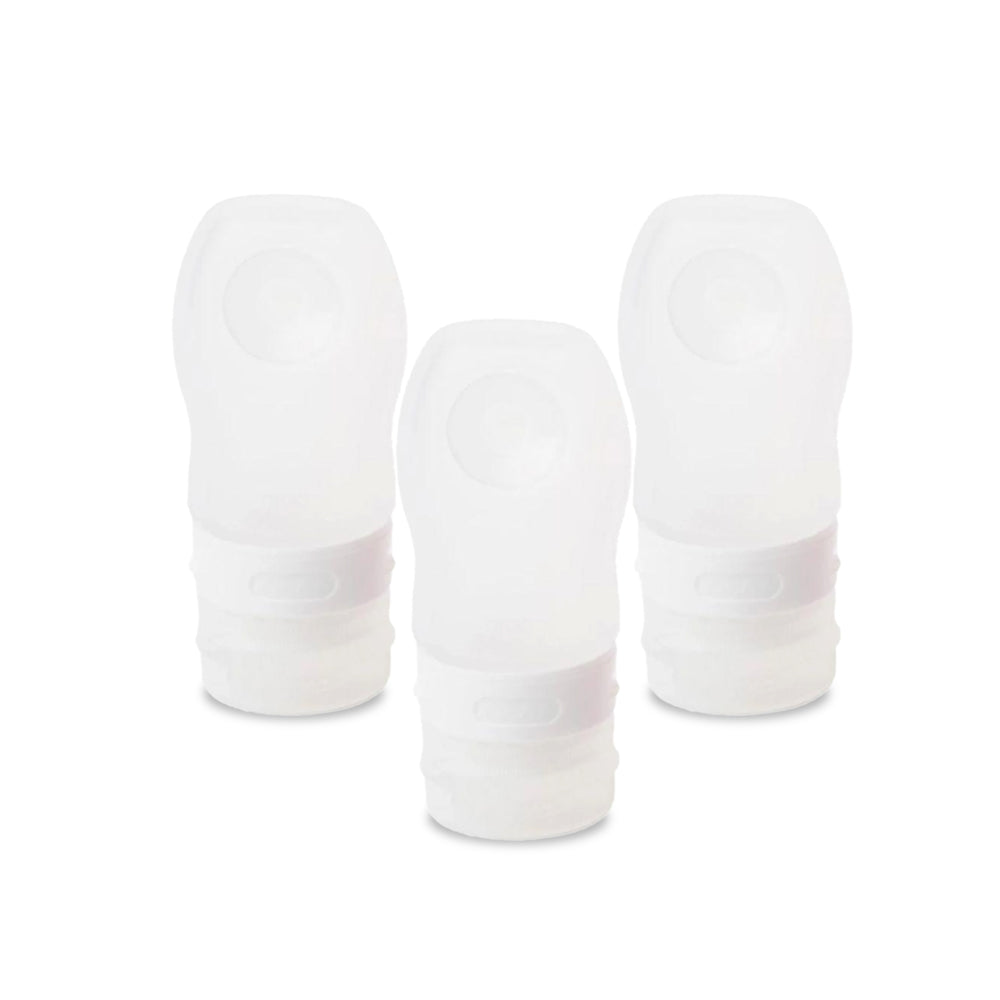 Mosafer Kean Silicon Empty Bottle White - (Pack of 3)