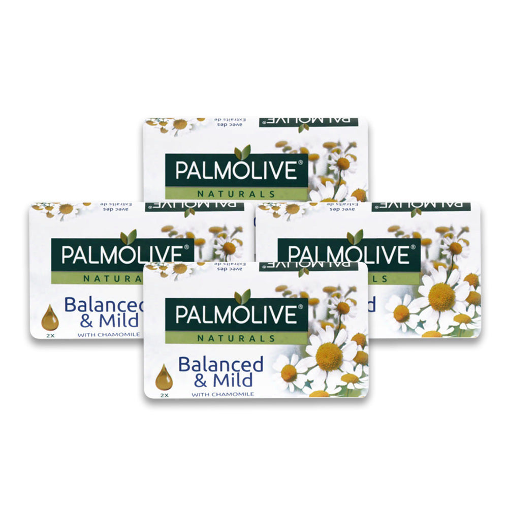 Palmolive Bar Soap Chamomile & Vitamin E (White) 6*150 GM - Pack of 4