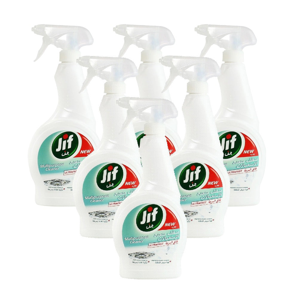 Jif Ultrafast Multi-Purpose Spray 500ml - (Pack of 6)