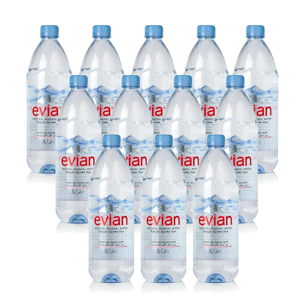 Evian Mineral Water 1L (Pack of 12 Pieces)