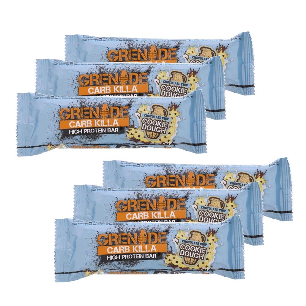 Grenade Chocolate Chip Cookie Dough Bar 60g - (Pack of 6)