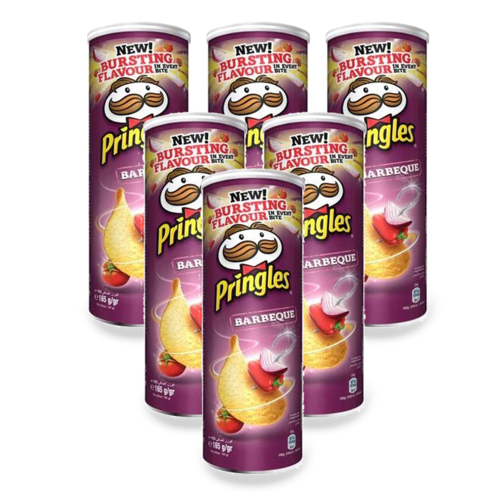 Pringles Barbeque Potato Chips 165g ( Pack of 6 Pieces )