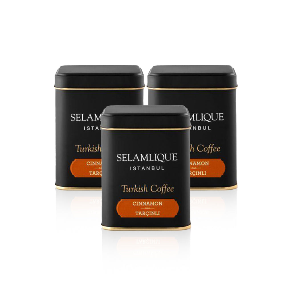 Selamlique Turkish Coffee 125G - Cinnamon Aroma (Pack of 3)