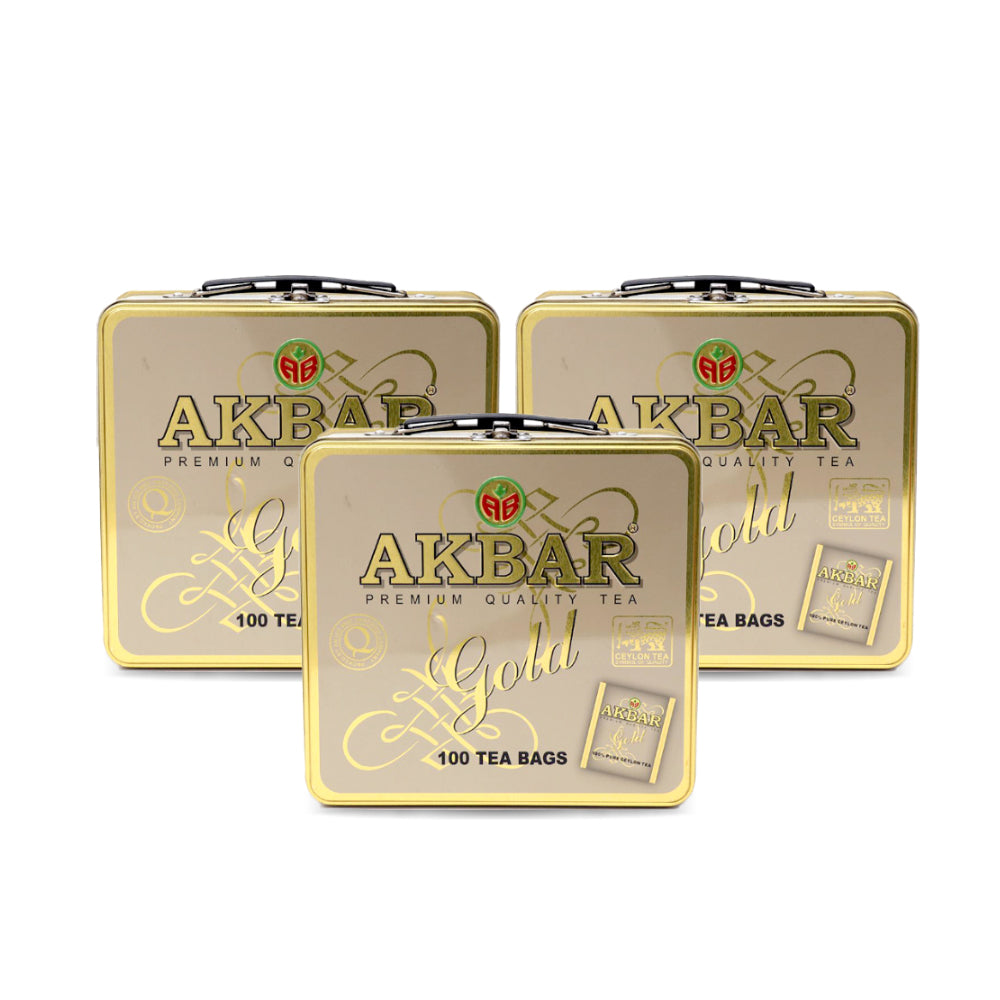 Akbar Gold - Pyramid Tea Bag 100x2g (Pack of 3)