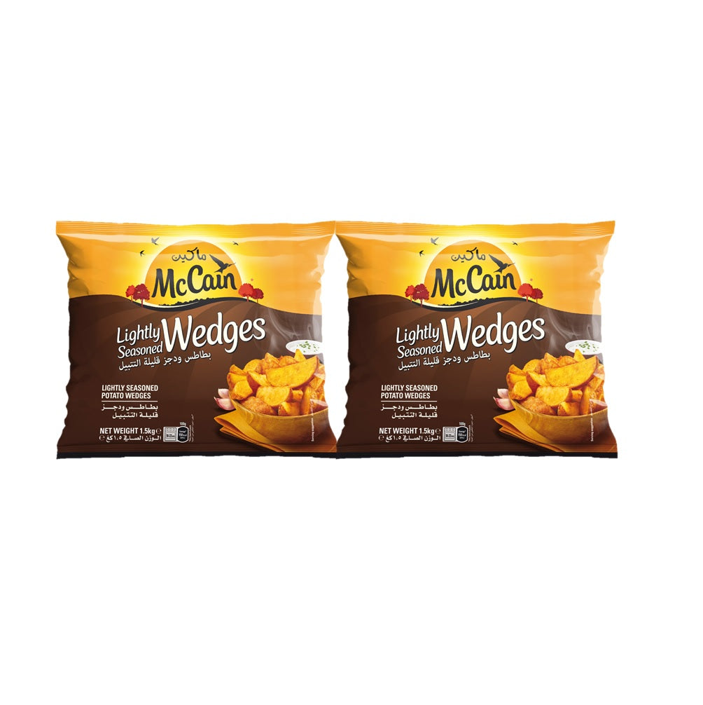 McCain Lightly Seasoned Potato Wedges 1.5kg - (Pack of 2)