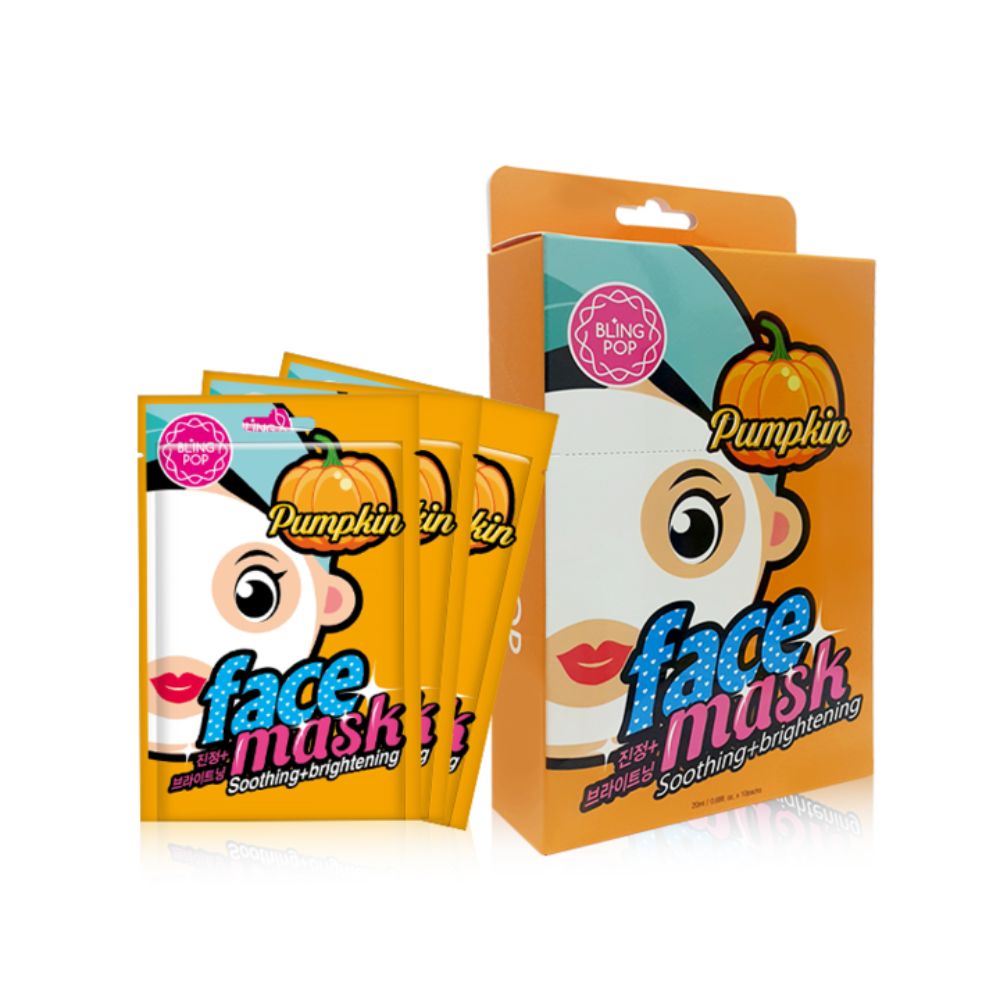 Blingpop Pumpkin Soothing & Brightening Mask - (Pack of 10) - Billjumla.com