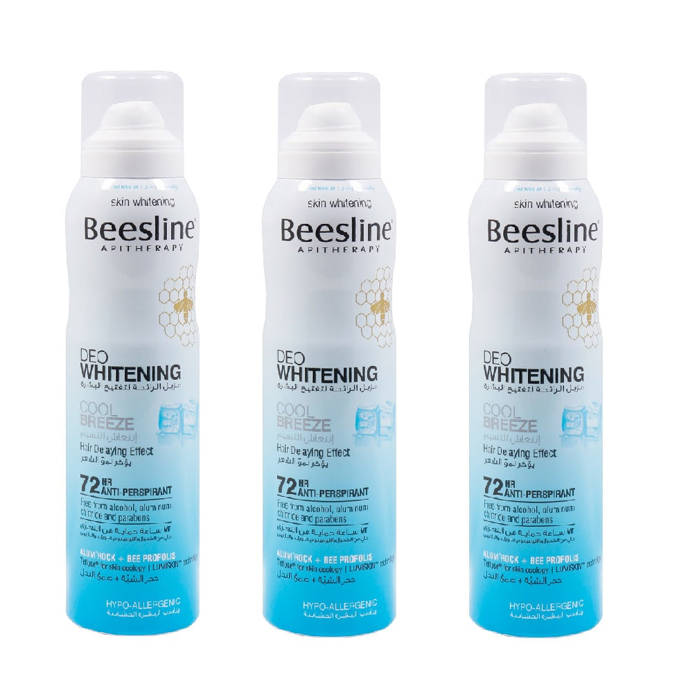 Beesline Whitening Deo Spray Cool Breeze 150ml - (Pack of 3)