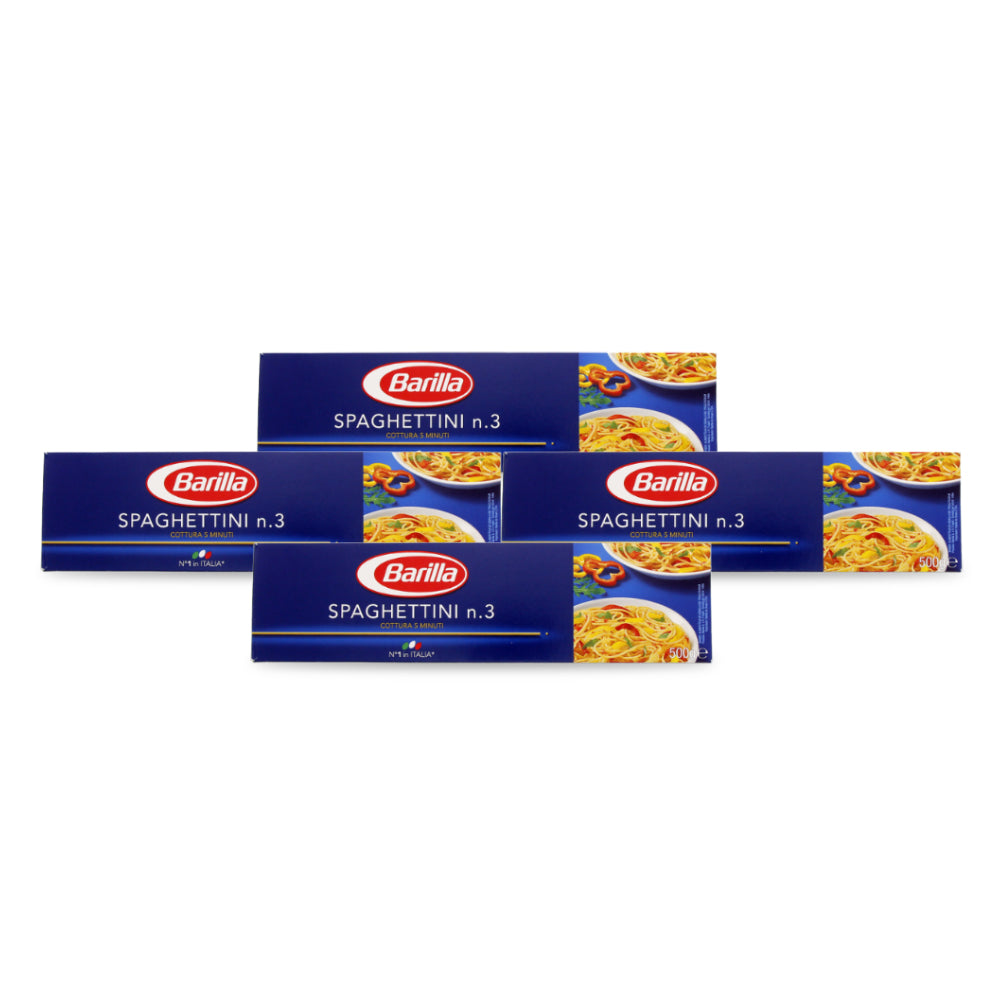 Barilla Spaghettini (No.3) 500g - (حزمة 4)
