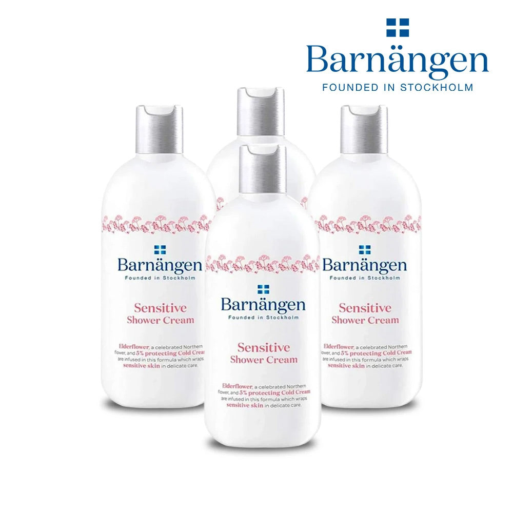 Barnangen Sensitive Shower Cream 400ml - (Pack of 4)